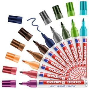 Picture 4 of Viltstift edding 3000 rond 1.5-3mm blauw