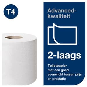 Picture 3 of Toiletpapier Tork T4 Advanced 2-laags 200 vel wit 472161