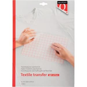 Picture 1 of Inkjet transferpapier voor textiel Quantore lichte kleding 6 vel
