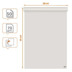 Picture 4 of Flipoverpapier Nobo gerecycled 58x81cm dubbelzijdig plano 50vel