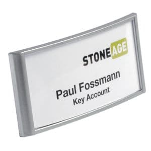 Picture 1 of Badge Durable 8540 classic met magneet 30x65mm zilvergrijs