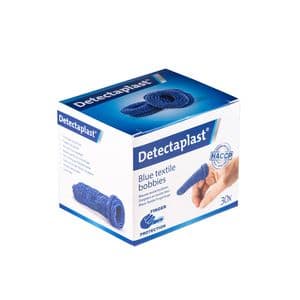Picture 3 of Vingerlingen Detectaplast textiel blauw 30 stuks
