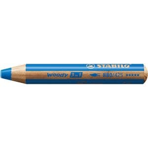 Picture 1 of Kleurpotloden STABILO 880 woody 3 in 1 multitalent middelblauw