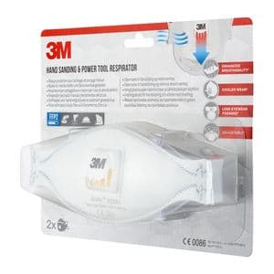 Picture 2 of Stofmasker 3M Aura voor schuren 9322 FFP2 met ventiel 2 stuks