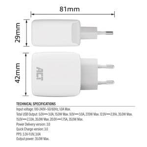 Picture 4 of Oplader ACT 35w 1-poort usb c wit