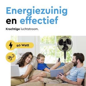 Picture 10 of Statiefventilator BRASQ met remote Ø 40cm zwart