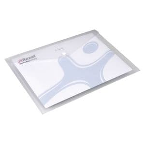 Picture 1 of Enveloptas Rexel ice A4 transparant 5 stuks