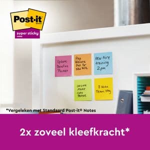 Picture 3 of Memoblok Post-it 675-3 Super Sticky 101x101mm Oasis 3 stuks