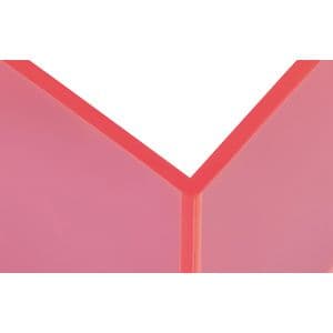 Picture 3 of Boekensteun MAUL 10x10x13cm acryl set 2 neon rood transparant