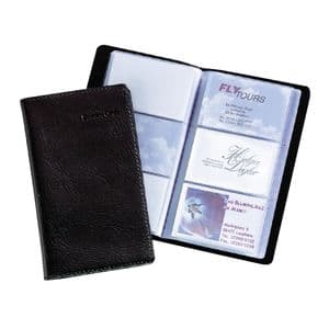 Picture 1 of Visitekaartmap Sigel VZ171 voor 120 kaarten 90x58mm kunstleer zwart