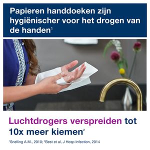 Picture 3 of Handdoek Tork H2 Xpress Premium multifold 2-laags 212x340mm 21x100 vel wit 100297