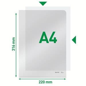 Picture 4 of Insteekmap L-model Leitz Premium copy safe 0.15mm PVC A4 transparant 100 stuks