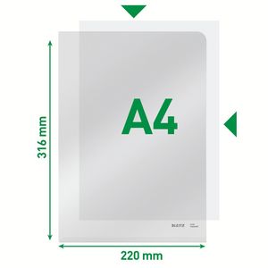 Picture 4 of Insteekmap L-model Leitz Premium copy safe 0.15mm PVC A4 transparant 100 stuks