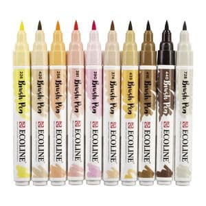 Picture 3 of Brushpen Talens Ecoline set à 10 stuks huid