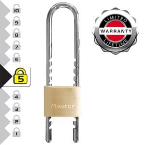 Picture 2 of Hangslot MasterLock verstelbaar messing 50mm