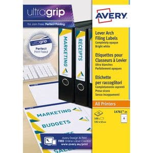 Picture 1 of Rugetiket Avery breed 61x192mm zelfklevend wit