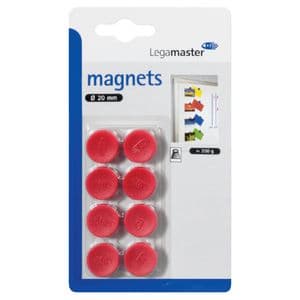 Picture 1 of Magneet Legamaster 20mm 250gr rood 8 stuks