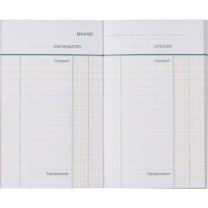 Picture 2 of Kasboek 135x83mm 72blz 1 kolom oranje