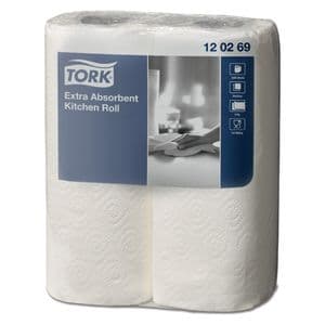 Picture 1 of Keukenrol Tork Premium 2-laags 64 vel wit 120269