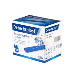 Picture 1 of Waterafstotende blauwe pleister Detectaplast 19x72mm 100 stuks