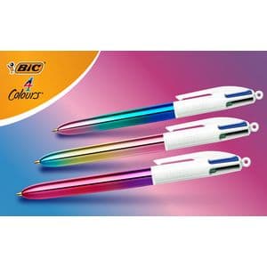 Picture 5 of Balpen Bic 4kleuren gradient medium assorti