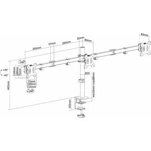 Picture 2 of Monitorarm Neomounts D550D3 10-27" zwart