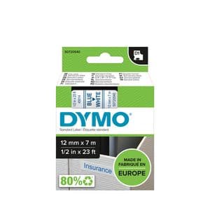 Picture 1 of Labeltape Dymo LabelManager D1 polyester 12mm blauw op wit