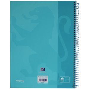 Picture 4 of Notitieboek Oxford Touch Europeanbook A4+ 4-gaats lijn 80vel pastel blauw