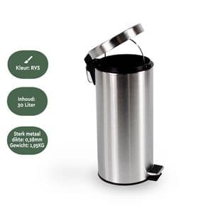 Picture 3 of Pedaalemmer BRASQ 30 liter rvs