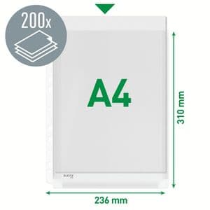 Picture 5 of Showtas Leitz Premium copy safe 0.17mm PVC Expansievouw glashelder 10 stuks