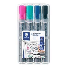 Picture 1 of Viltstift Staedtler 356 voor flipover rond 2mm set à 4 stuks assorti