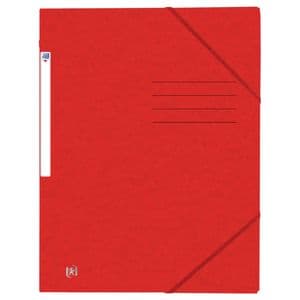 Picture 1 of Elastomap Oxford Top File+ A4 3 kleppen 390gr rood