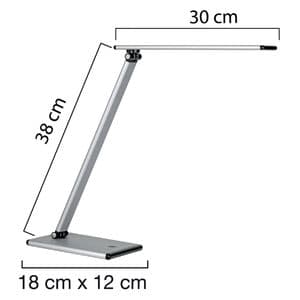 Picture 1 of Bureaulamp Unilux Terra led aluminium grijs