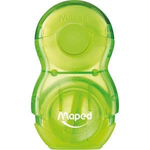 Picture 2 of Puntenslijper Maped Loopy 1gaats met gum display á 24 stuks assorti
