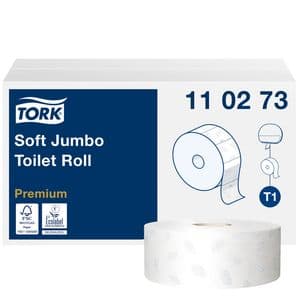 Picture 1 of Toiletpapier Tork T1 Premium jumbo 2-laags 360m wit 110273
