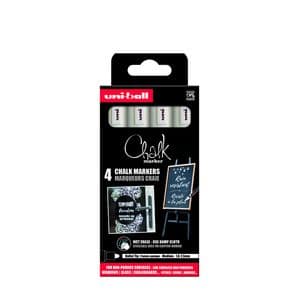 Picture 1 of Krijtstift Uni-ball chalk rond 1.8-2.5mm wit 4 stuks