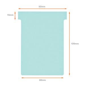 Picture 6 of T-kaart Nobo nr.3 80mm blauw 100 stuks