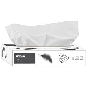Picture 1 of Facial tissues Katrin Plus 2-laags 100 vel wit 11797