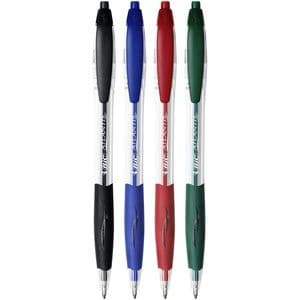 Picture 2 of Balpen Bic Atlantis classic grip clic medium blauw