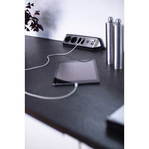 Picture 6 of Stekkerdoos Brennenstuhl bureau Estilo 4vdig incl 2 USB 2m zwart/zilver