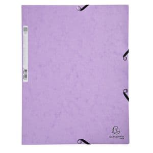 Picture 1 of Elastomap Exacompta Aquarel A4 3 kleppen 400gr glanskarton lila
