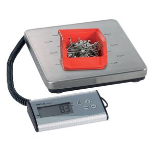 Picture 2 of Pakketweger MAUL Cargo 120kg metalen plateau 27x27cm +9V batterij zilver