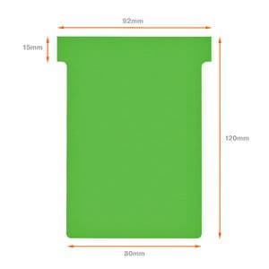 Picture 6 of T-kaart Nobo nr.3 80mm groen 100 stuks