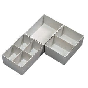 Picture 1 of Inzetbak Djois hoog 70x122x168mm 2-vaks grijs