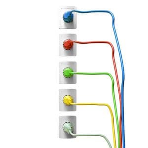 Picture 5 of Kabel ACT Netsnoer CEE 7/7 male - C13 zwart 2.5 meter