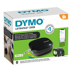 Picture 3 of Labelprinter Dymo LetraTag 200B draagbaar bluetooth 12mm zwart promopack