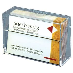 Picture 1 of Visitekaartbox Sigel VA110 voor 100 kaarten 86x56mm acryl glashelder