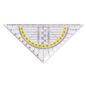 Picture 1 of Geodriehoek Quantore 140mm transparant