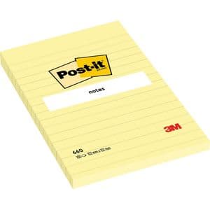 Picture 4 of Memoblok Post-it 660 lijn 102x152mm canary yellow