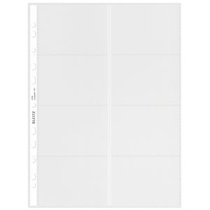 Picture 4 of Showtas Leitz Premium voor visitekaartjes copy safe PP A4 glashelder 10 stuks